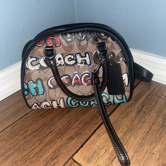Rare🔥Coach X Mint + Serf Sydney Satchel In Signature Canvas CM095 graffiti bag - Picture 11 of 16